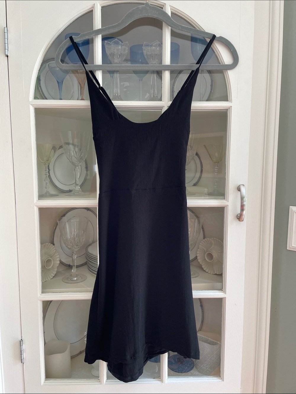Free People Black Slip Dress with Spaghetti Straps